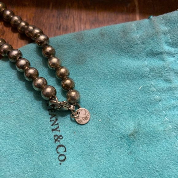 Tiffany & Co Silver beaded necklace and bracelet - Picture 4 of 4
